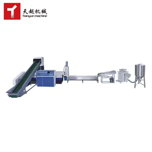 TIANYUE twin screw pp recycle machine waste plastic film recycling pelletizing line