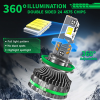 Phare de voiture LED Senrobo K28 300W 50000LM Super Lumineux H4 Ampoules LED pour Auto