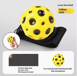 Jouet de décompression : Balle élastique de poignet en pierre lunaire, technologie noire avancée, outil de relaxation - Product Image 2