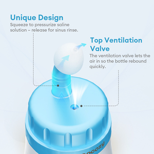 Limpiador Nasal de silicona de grado alimenticio portátil, botella de enjuague Nasal con válvula automática <span class=keywords><strong>Neti</strong></span> <span class=keywords><strong>Pot</strong></span> para niños y adultos - Product Image 3