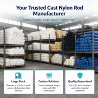 Tige en nylon coulé MC, tige en nylon monomère, tige en polyamide PA6 pour engrenages, rouleaux, bagues, roulements, pièces usinées, découpe TuoXing