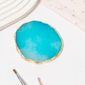 Posavasos para decoración de uñas, accesorios para pintura, paleta de colores mezclados, posavasos, placa de maquillaje, esmalte de uñas, mezcla de colores, paleta de Arte de uñas de resina - Product Image 4