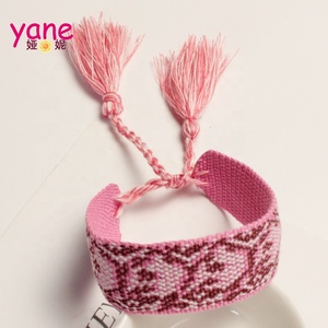 Tessuto Lettera Braccialetto Del Braccialetto Logo Ricamato Fascia di Polso Nappa Braccialetto Per Le Ragazze - Product Image 4