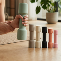 Haltères ergonomiques en silicone écologiques avec logo personnalisé, haltères de musculation pour la maison, le yoga, le pilates, petits haltères en forme de I