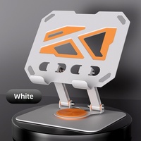 Support de tablette PC portable multifonctionnel en métal, pliable, rotatif, réglable en hauteur, avec dissipation thermique et conception ergonomique pour iPad de bureau