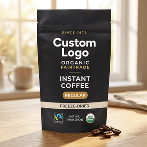 Bolsa de Café Mate Personalizada al por Mayor, Biodegradable y Ecológica, Tipo Stand-Up, de Mylar, para Granos de Café, Bajo MOQ - Product Image 2