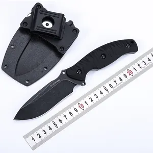Penjualan Terbaik S745-GB G10 kydex selubung hitam menangani Pemburu pisau tetap berburu luar ruangan taktis bertahan hidup pisau lurus