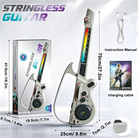 DJ Mixer Éducatif Multifonctionnel DWI & Guitare Musicale Électronique pour Enfants avec Lumières et Musique en Plastique ABS