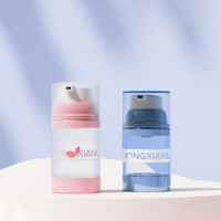 Pot à vide en plastique avec pompe sans air de luxe Logo personnalisé comme PP pour sérum crème pour le visage soins de la peau nettoyant pour le visage emballage de cosmétiques