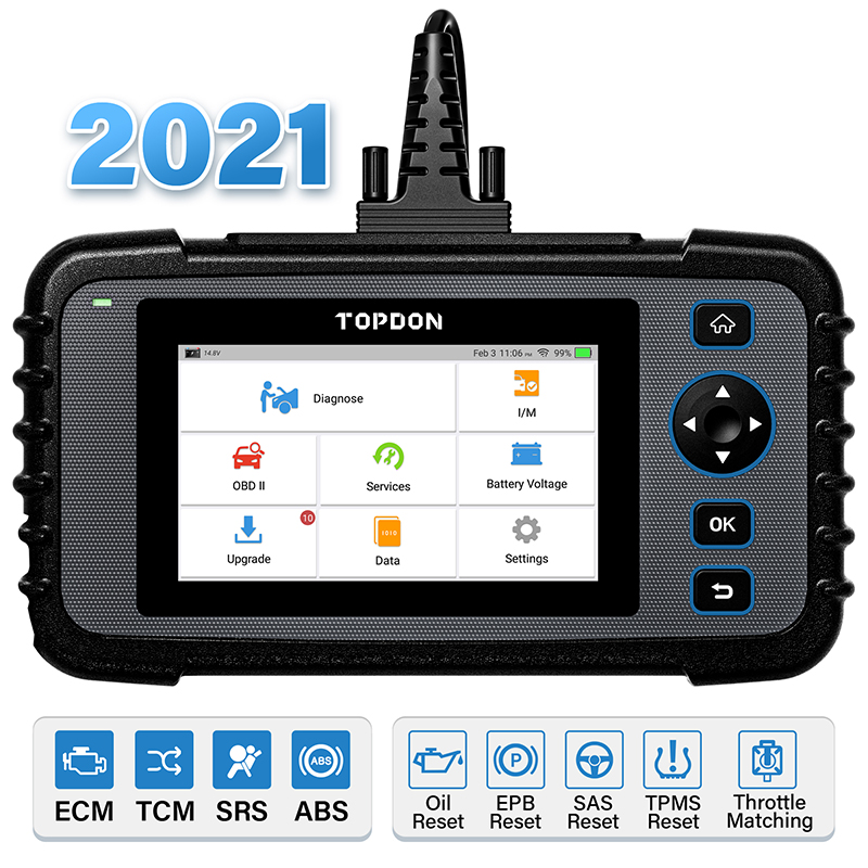 TOPDON ArtiDiag600 OBD2 Scanner Car Diagnostic Tool Automotive Scan Auto Diagnostics ABS SRS Engine Test Autoscanner Free Update
