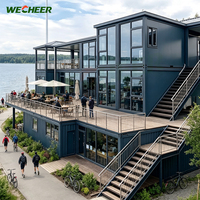 Wecheer Maison Conteneur Pliante en Acier Extensible Moderne, Installation Rapide, Bâtiment Préfabriqué pour Garde-chalet de Chantier