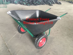 Carretilla de rueda de bandeja galvanizada MODELO DE Rusia <span class=keywords><strong>WB6211</strong></span> con rueda doble 4,00-6 Dos ruedas neumáticas - Product Image 4