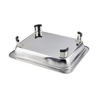 Chauffe-Plat Rectangulaire en Acier Inoxydable pour Buffet, Réchaud Alcoolisé, Polissage Miroir, Capacité 4L, 12 Heures, Idéal Hôtels