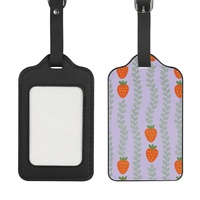 Étiquette de bagage en cuir PU de luxe personnalisée de haute qualité de la marque Simba, souple et portable, pour voyages