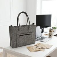 Sacs de rangement souples en polyester imperméables personnalisés en usine, pliables avec poignée pour ordinateur portable, tablette, fournitures de bureau