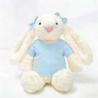 Jouets en peluche lapin lestés de haute qualité CE à longues oreilles avec nœud papillon rose bleu violet