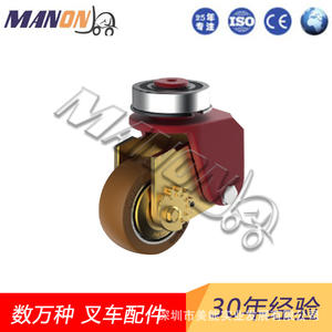 Roue de chariot élévateur électrique Wicka, roulement à billes en polyuréthane, bande de roulement ferme, trou rond de 2,5 mm, plaque supérieure résistante à l'usure - Product Image 5