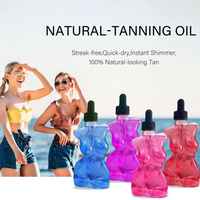 Huile de bronzage de marque privée MLM-Shimmer foncé biologique avec parfum personnalisé Huile de parfum chatoyante pour le corps