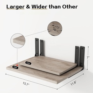 12" Wide Wall Mounted <strong>Floating</strong> <strong>Shelves</strong> for Living Room <strong>Deep</strong> Wall Display <strong>Floating</strong> Display <strong>Shelves</strong> Decorative Flower Pot Display - Product Image 3