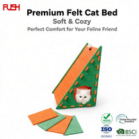 Lit pour animaux de compagnie personnalisé, écologique et chaud pour l'intérieur, pour chatons, en fibre de polyester durable, tanière pour chat, fabrication directe, maison pour chat en feutre