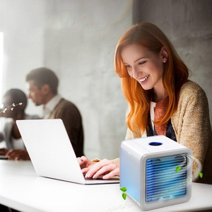 LED de 7 colores de luz de la noche de Ártico USB pequeño Mini <span class=keywords><strong>enfriador</strong></span> de aire acondicionado portátil refrigerador - Product Image 6