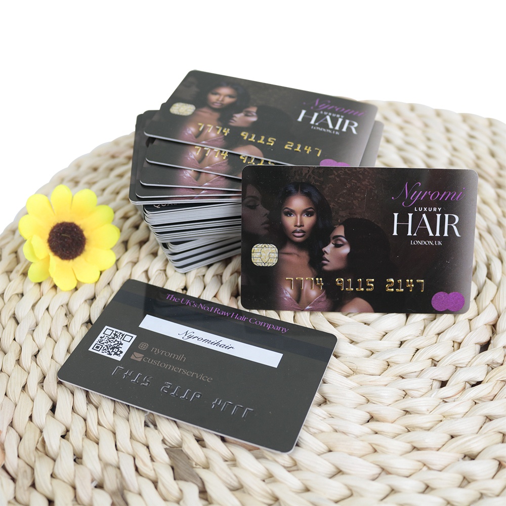 High Quality Custom Printed Embossed Foil PVC Plastic Business Cards Loyalty Cards for Hair Business