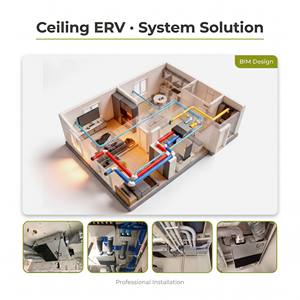 Sistema di Ventilazione Residenziale Menred S5 ERV con Recupero di Calore, 350m³/h, Montaggio a Soffitto, Ventilatore EC, Certificato Tuya Modbus CE UKCA - Product Image 4