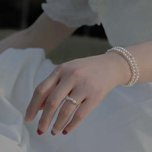 Students Female Students Feedback! Natural <b>Freshwater</b> <b>Pearl</b> <b>Bracelet</b> Elastic Elastic Product Category <b>Pearl</b> <b>Bracelets</b> & Bangles - Product Image 1