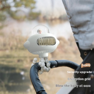 HXTC88 Veilleuse 2000mAH Usb Rechargeable Amovible Flexible Trépied Sans Lame Petit Petit Portable Bébé Clip-on Poussette Ventilateur - Product Image 1