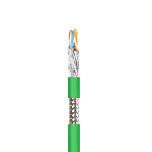 สายเคเบิลอีเธอร์เน็ตอุตสาหกรรม Cat6a แบบยืดหยุ่นสูง ป้องกันสองชั้น SFTP สำหรับรางลากสาย ทนน้ำมัน รองรับกิกะบิต 10Gbps - Product Image 3