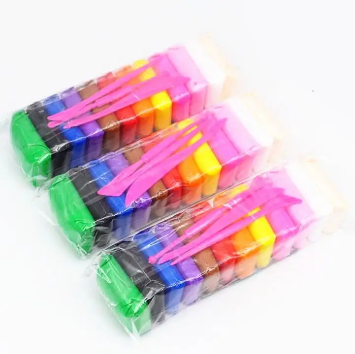 Small Pack Super Light Air Clay DIY Handmade Soft Air Dry Clay 12/24/36 Colors/Pack Polymer Clay