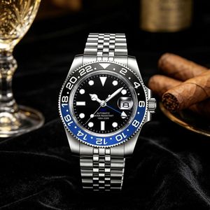 Reloj Mecánico Automático GMT de Moda para Hombre, Acero Inoxidable, Cristal de Zafiro, Resistente al Agua 10 Bar, Esfera Redonda de 40 mm - Product Image 3