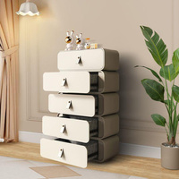 Nouvelle armoire de rangement en bois massif de style crème moderne, grande capacité, design modulaire, armoire murale pour salon, chambre à coucher