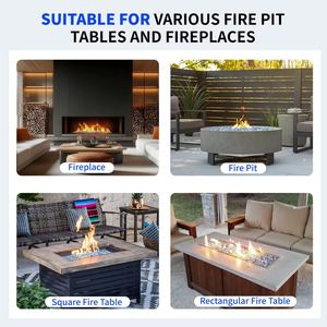 Pietre di Vetro Colorate Riflettenti da 1/2 Pollice per Caminetto, Vetro Temperato per Braciere <span class=keywords><strong>a</strong></span> <span class=keywords><strong>Gas</strong></span>, Ecologico e ad Alta Resistenza per Esterni - Product Image 5