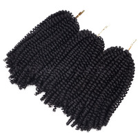 Perruque en fibre synthétique 150g, style Cross-Border African Explosion Spring Twist Dreadlocks, petites boucles en fil d'acier, pour crochet, fabriquée à la machine