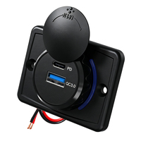 Adaptor Charger Mobil Cepat Kustom 18W QC3.0 & 30W Pd3.0 TYPE-C 12V 24V Port Usb Charger Mobil Soket Outlet untuk Kendaraan Otomatis Bus
