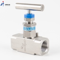 Válvulas de purga y bloque de acero inoxidable de 6000PSI, válvulas de gas de aguja de alta presión SS316