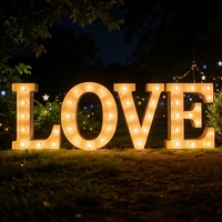Lettres lumineuses 3D géantes pour la location, chiffres et alphabet illuminés pour la décoration de mariages, événements et fêtes, enseignes LED marquee