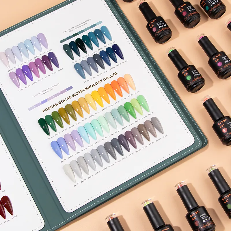 Bokas 15 Ml 392 Kleuren Hema Gratis Hoge Kwaliteit Gellak Set Veganistische Professionele Weken Van Nagellak Gel Kleur