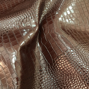 Cuir de vachette véritable brillant à motif crocodile gaufré, pour sacs, portefeuilles, chaussures et revêtements imperméables - Product Image 6