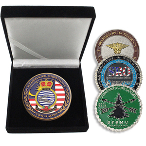 Moneda de desafío de alta calidad, de aleación de zinc y latón, con borde de cuerda, esmalte suave, grabada a medida, estilo antiguo y moderno, bañada en plata, de fabricante. - Product Image 2