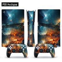 Accessoires de jeu pour PS5 Pro Disc & Digital PVC Vinyl Skin Sticker avec contrôleur Skin Stickers Protective Skin