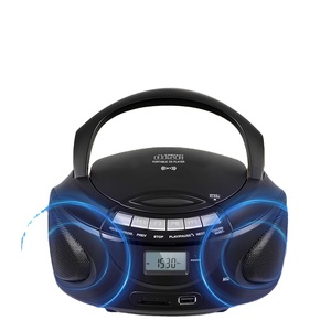Boombox Lecteur <span class=keywords><strong>CD</strong></span> Multifonction Personnalisé avec Lecture Sans Fil USB SD, Chargement par le Haut, Prise MIC pour Karaoké et Divertissement à Domicile - Product Image 1