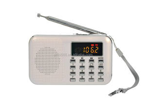 Mini Radio FM Digital de Bolsillo, Radio Portátil Recargable por USB <span class=keywords><strong>con</strong></span> Altavoces, Reproductor de Audio Multifuncional para el Corán, la Biblia y la Súplica Gurbani - Product Image 3