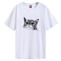 T-shirt vintage original chinois tendance à manches courtes et col rond, motif animalier mignon 234, coupe ample, épaules classiques, pour couple