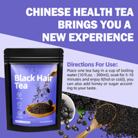 Té de Hierbas para el Cuidado del Cabello Negro de Alta Calidad al por Mayor, OEM/ODM, 100% Hierbas Naturales, Té en Bolsitas de Alta Calidad, 20 Bolsitas/Caja, Alimento Saludable