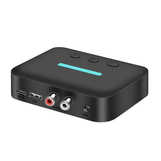 D2912 T88 Blue tooth 5.3 Wireless Receiver NFC 3.5mm Jack AUX to 2 RCA Audio Stereo Adapter