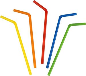Pajitas Flexibles de Plástico para Bebidas, Coloridas/Estriadas, para el Hogar, Bar, Fiestas - Product Image 6
