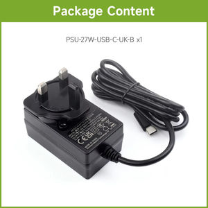 PSU-27W-USB-C-US-B tipo di alimentazione a forma d'onda-C tipo B PD opzioni di alimentazione per noi EU UK plug Raspberry <span class=keywords><strong>Pi</strong></span> 5 alimentatore - Product Image 6