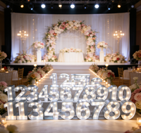 Lettres géantes lumineuses personnalisées pour mariage, enseignes LED en métal, logo lumineux, lettres lumineuses